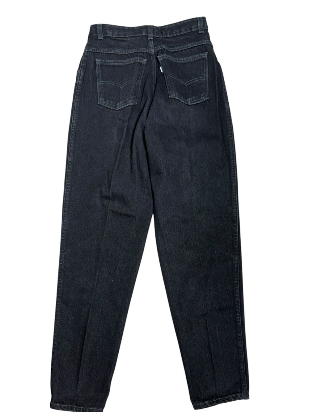 Vintage Levis Juniors Black High Rise Pleated Tapered Mom Jeans Modern size 0/24 - Picture 6 of 9